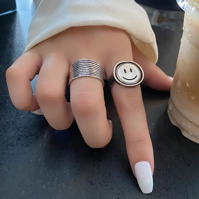 Smile set - silver ring