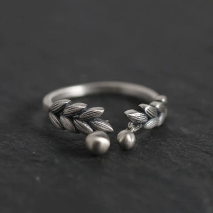 Leaves - silver ring