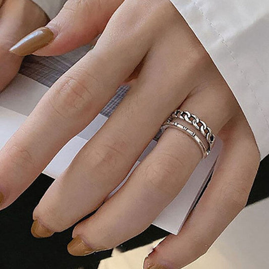 Two C - silver ring