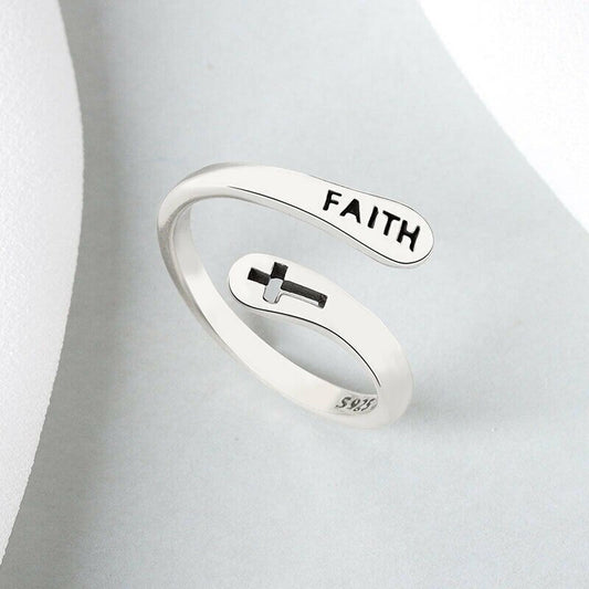 Faith - silver ring