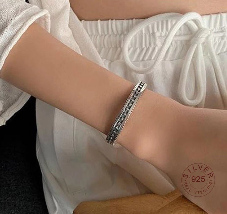 Stars L - silver bracelet