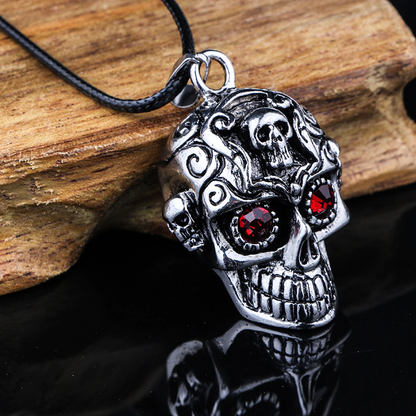 Skeleton red eye - necklace