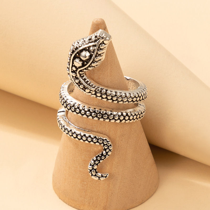 A snake with two rings - a ring