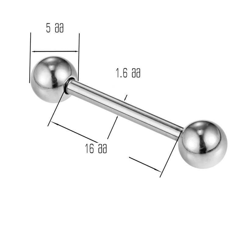 Two balls - piercing (titanium)