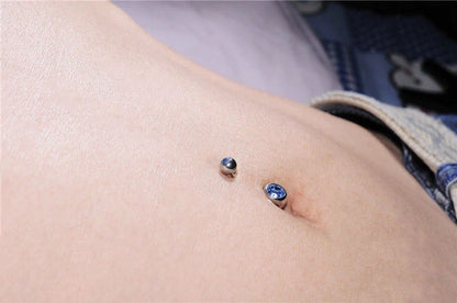 Two buttons - piercing (titanium)