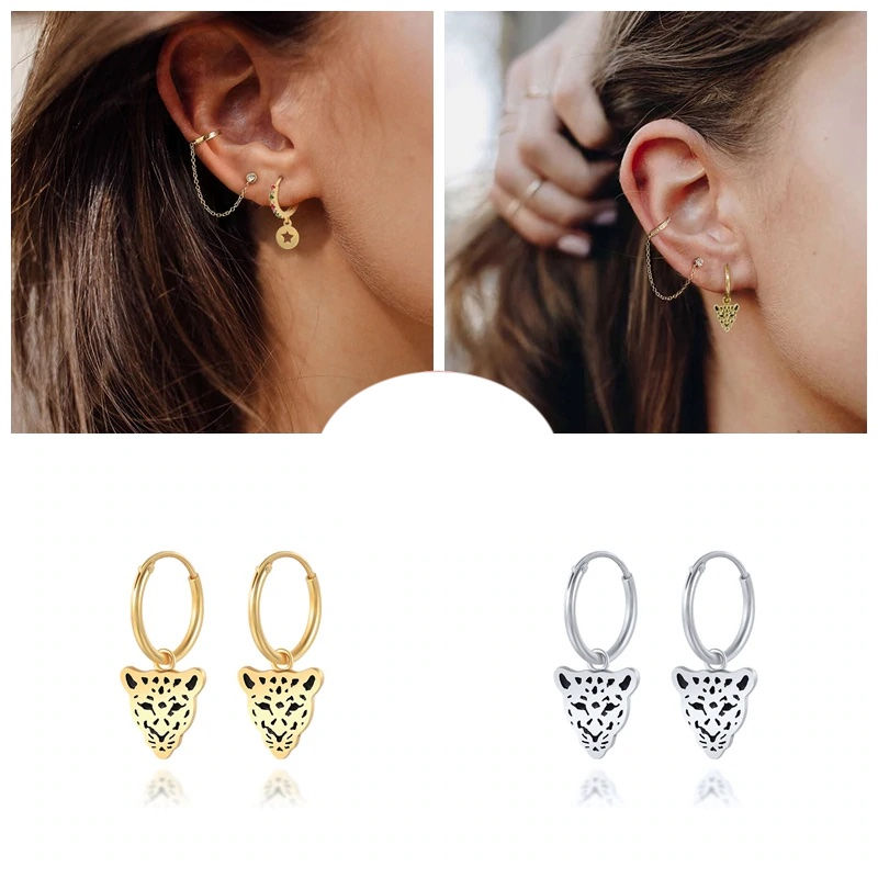 Tiger - earring (silver)